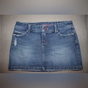 2000s denim mini skirt